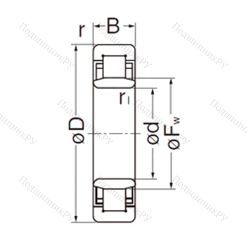 Подшипник роликовый радиальный NU 311EG