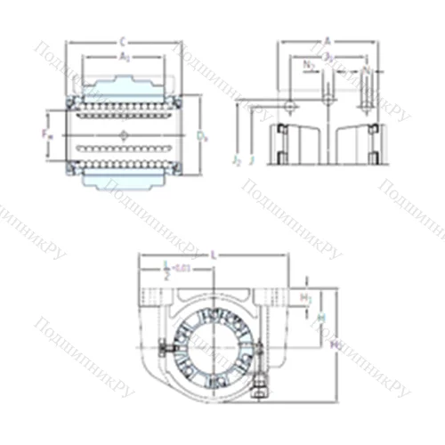 Подшипник шариковый линейный LUCE 40-2LS от производителя  SKF