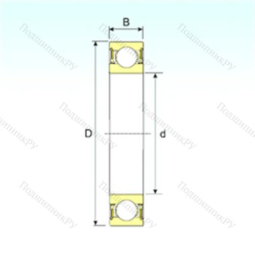Подшипник шариковый радиальный 61821-2RZ от производителя  ISB