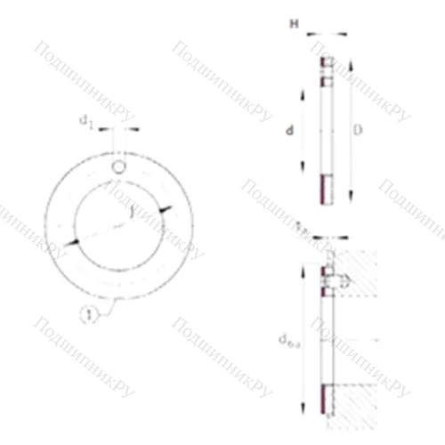 Подшипник скольжения EGW 16-E 40 от производителя  INA