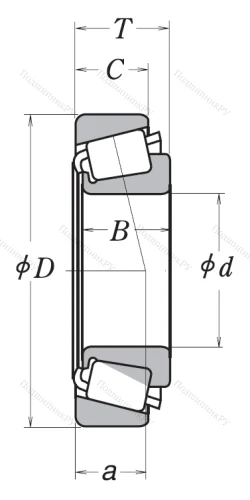 Конический роликовый подшипник 4T-30207 от производителя  NTN