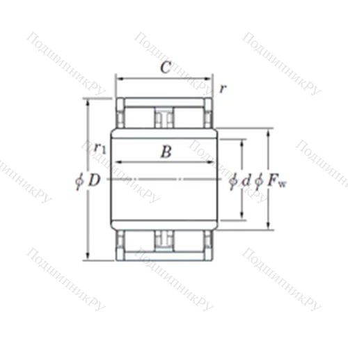 Подшипник роликовый радиальный 2UJ 116