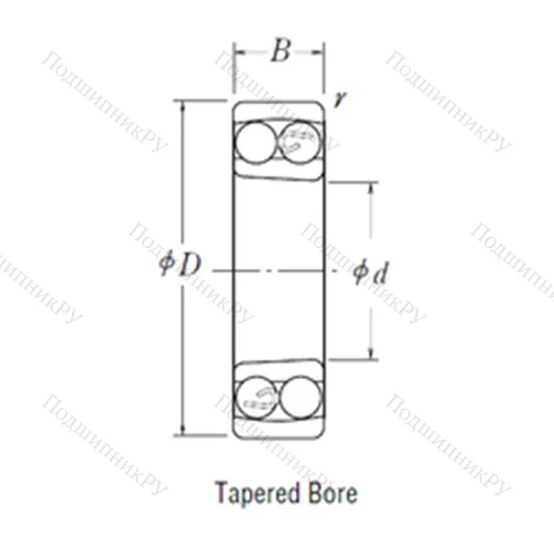 Подшипник шариковый радиальный самоцентрирующийся 1204 K