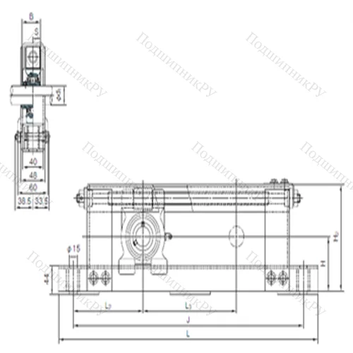Подшипниковый узел шариковый радиальный UCTL 208+WL 100 от производителя  NACHI