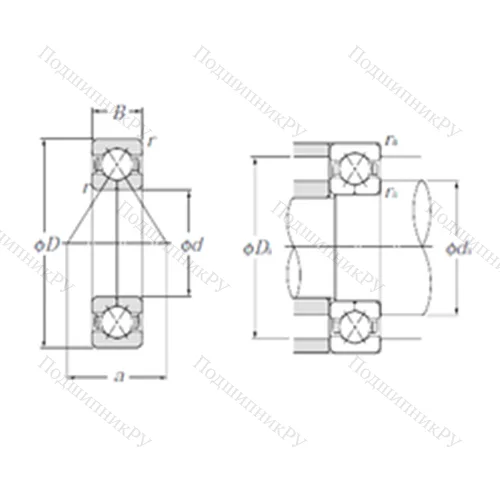 Подшипник шариковый радиально-упорный QJ 214