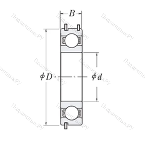 Подшипник шариковый радиальный 6307GPC 4