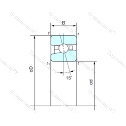 Подшипник шариковый радиально-упорный BNH 007