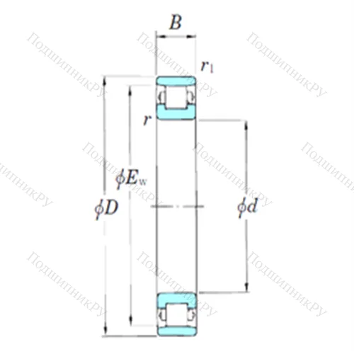 Подшипник роликовый радиальный 3NCN 1021