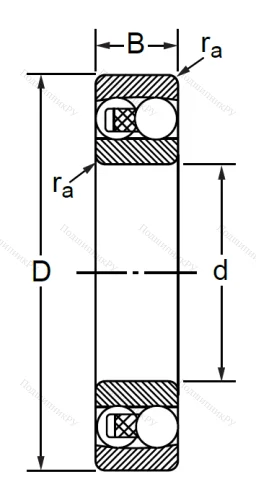 Двухрядный шариковый подшипник 1502 2RS E (2202 2RSTN) в Москве