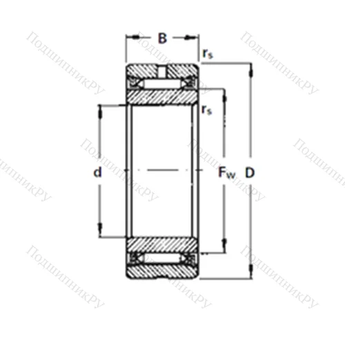 Подшипник игольчатый радиальный NA 2040 от производителя  TIMKEN
