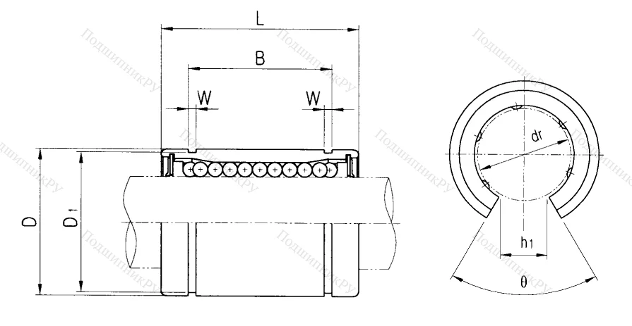 Подшипник LM 12 UU OP в Москве