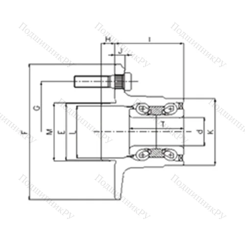 Подшипник шариковый радиально-упорный IJ 142010 от производителя  ILJIN