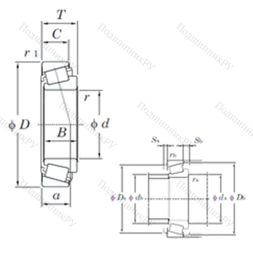 Подшипник роликовый радиально-упорный 46780R/46720