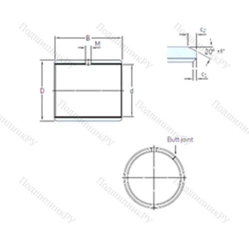 Подшипник скольжения PCZ 2216 E от производителя  SKF