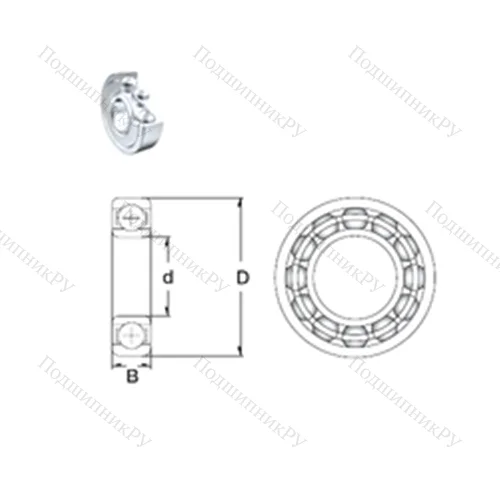 Подшипник шариковый радиальный 61822-2Z