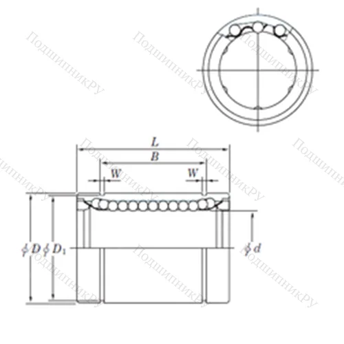 Подшипник шариковый линейный SESDM 20 от производителя  KOYO