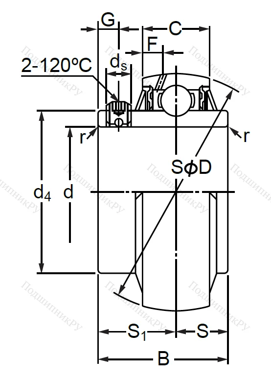 Корпусный подшипник UC 210-30 в Москве