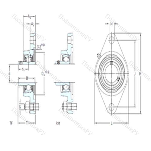 Подшипниковый узел шариковый радиальный FYTJ 1.1/2 TF от производителя  SKF