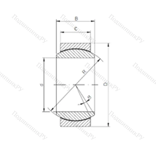 Подшипник скольжения сферический GE 006 ECR от производителя  CX
