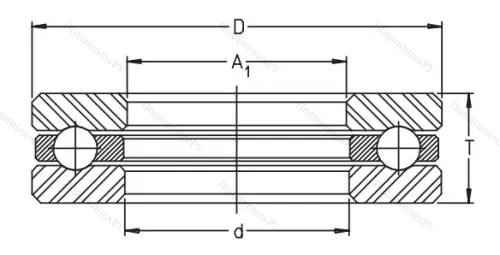 Упорный шариковый подшипник 51117 от производителя  FAG