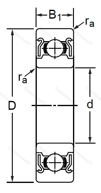 Дюймовый шариковый подшипник RMS 15 ZZ (MJ 1-7/8-2Z) в Москве