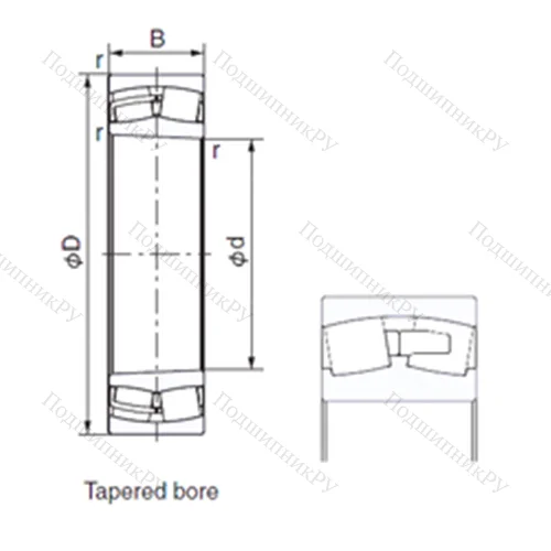 Подшипник роликовый радиальный 21312AXK