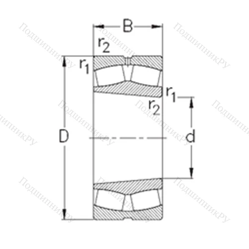 Подшипник роликовый радиальный самоцентрирующийся 22206-E-K-W 33 от производителя  NKE