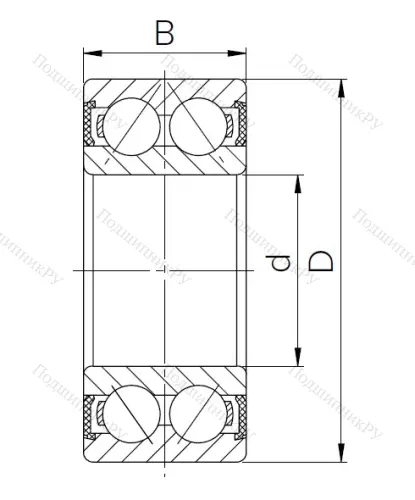 Радиально-упорный шариковый подшипник 3056204 A 2RS (3204 2RS ) в Москве