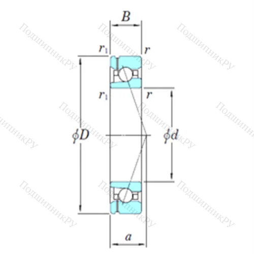 Подшипник шариковый радиально-упорный 3NCHAF 926CA