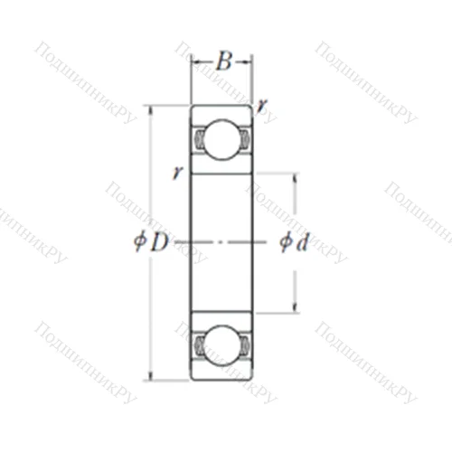 Подшипник шариковый радиальный 6908L 11-H-20