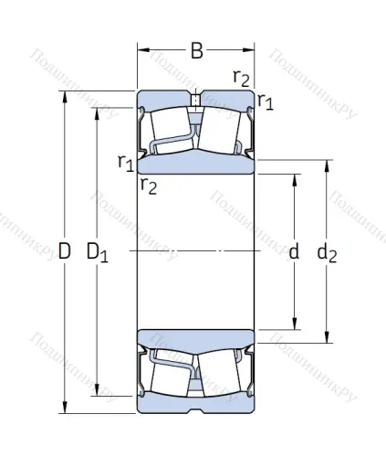 Сферический роликовый подшипник BS 2-2211-2RS 5/C 4GEM 9 (BS 2-2211-2RS 5/C 4GEM 9) от производителя  SKF