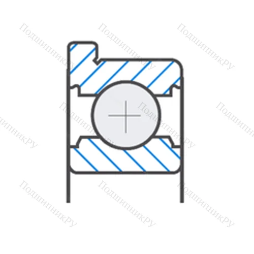 Подшипник шариковый радиальный B 58-1C 3