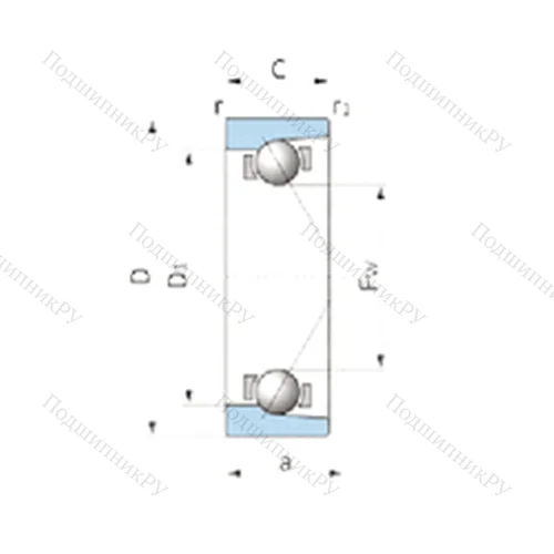 Подшипник шариковый радиально-упорный VBT 17Z-3