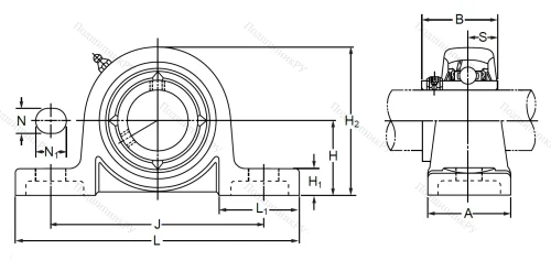 Подшипниковый корпус PPL 207 SB (BLACK) в Москве