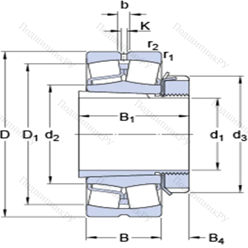 Сферические роликоподшипники на закрепительной втулке 22226 EK + H 3126 от производителя  SKF Сферические роликоподшипники на закрепительной втулке 22226 EK + H 3126 от производителя  SKF