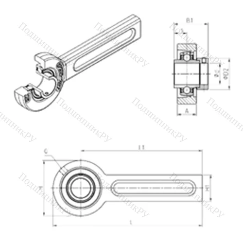 Подшипниковый узел шариковый радиальный EXSP 202 от производителя  SNR