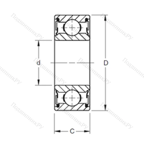 Подшипник шариковый радиальный W 308PP