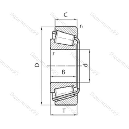 Подшипник роликовый радиально-упорный 320242