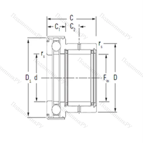 Подшипник комбинированный NAXK 15Z от производителя  KOYO Подшипник комбинированный NAXK 15Z от производителя  KOYO