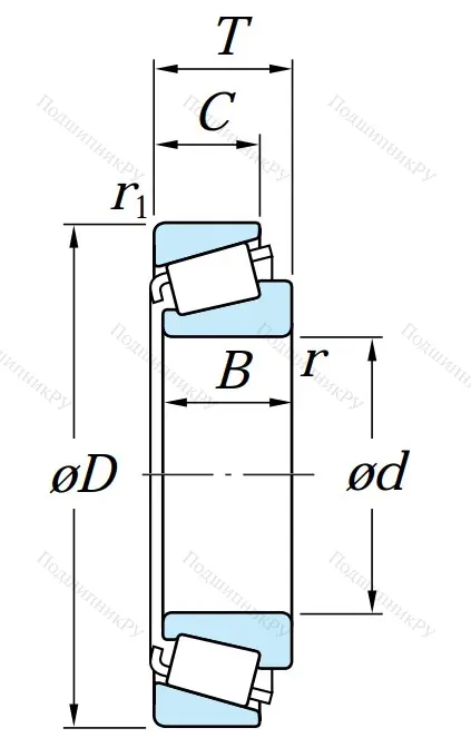 Конический роликовый подшипник 32930 JR OEU2F7OC6X