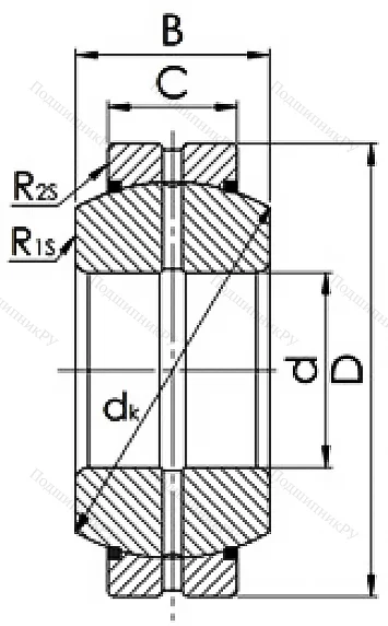 Шарнирный подшипник GE 35 ES 2RS в Москве