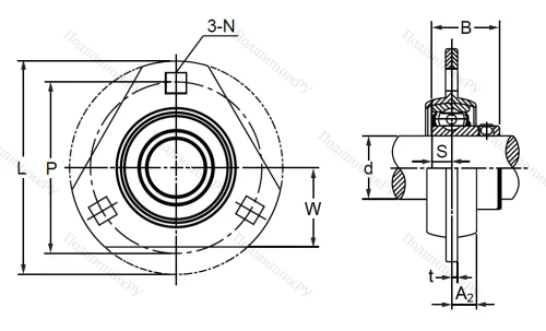 Подшипниковый корпус PFT 207 в Москве