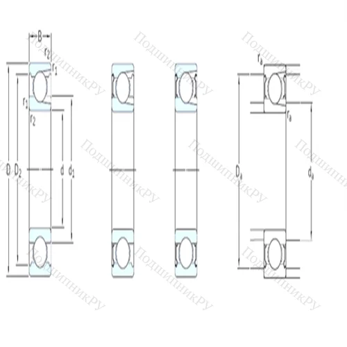 Подшипник шариковый радиальный 210-Z от производителя  SKF