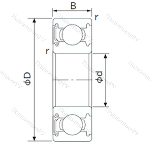 Подшипник шариковый радиальный 6307NSE