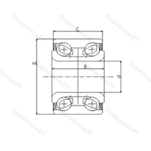 Подшипник шариковый радиально-упорный IJ 131010 от производителя  ILJIN