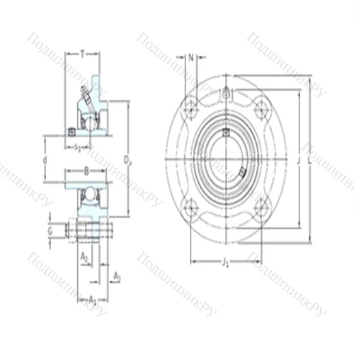 Подшипниковый узел шариковый радиальный FYC 60 TF от производителя  SKF