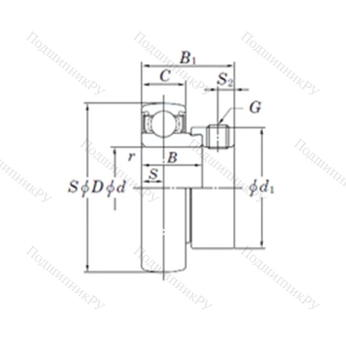 Подшипник шариковый радиальный SA 207-21 от производителя  KOYO