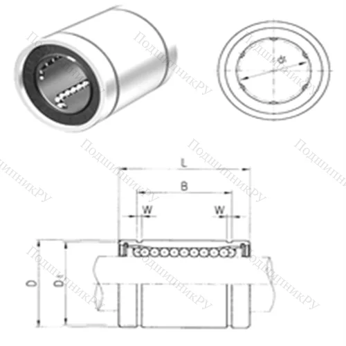 Подшипник шариковый линейный LME 8UU от производителя  Samick