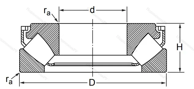 Упорный роликовый подшипник 29416 M (9039416 Л ГОСТ) в Москве