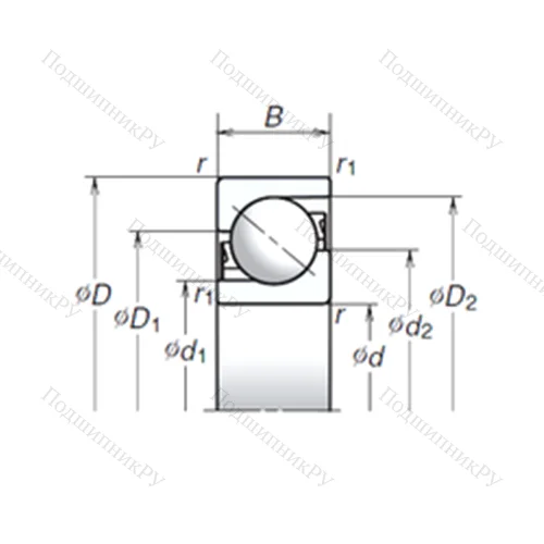 Подшипник шариковый упорно-радиальный 50TAC 03AT 85 от производителя  NSK Подшипник шариковый упорно-радиальный 50TAC 03AT 85 от производителя  NSK